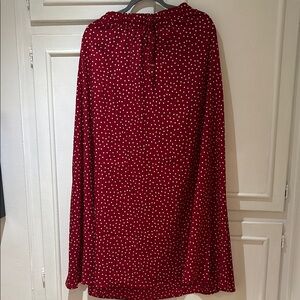 Elegant Red Polka Dot Skirt